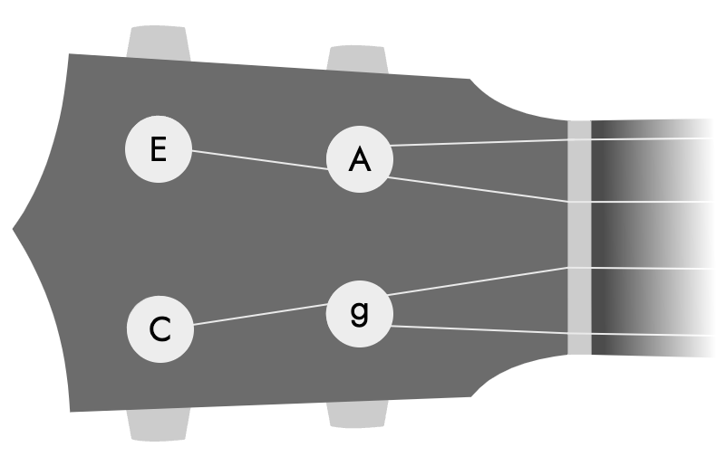 typical tuning peg order in standard tuning